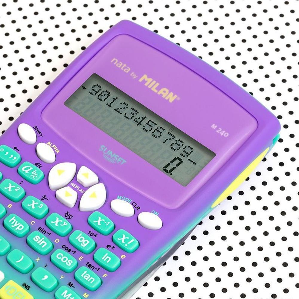 Foto 4 pulgar | Blister Con 1 Calculadora Cientifica M240 S-sunset Lila Milan
