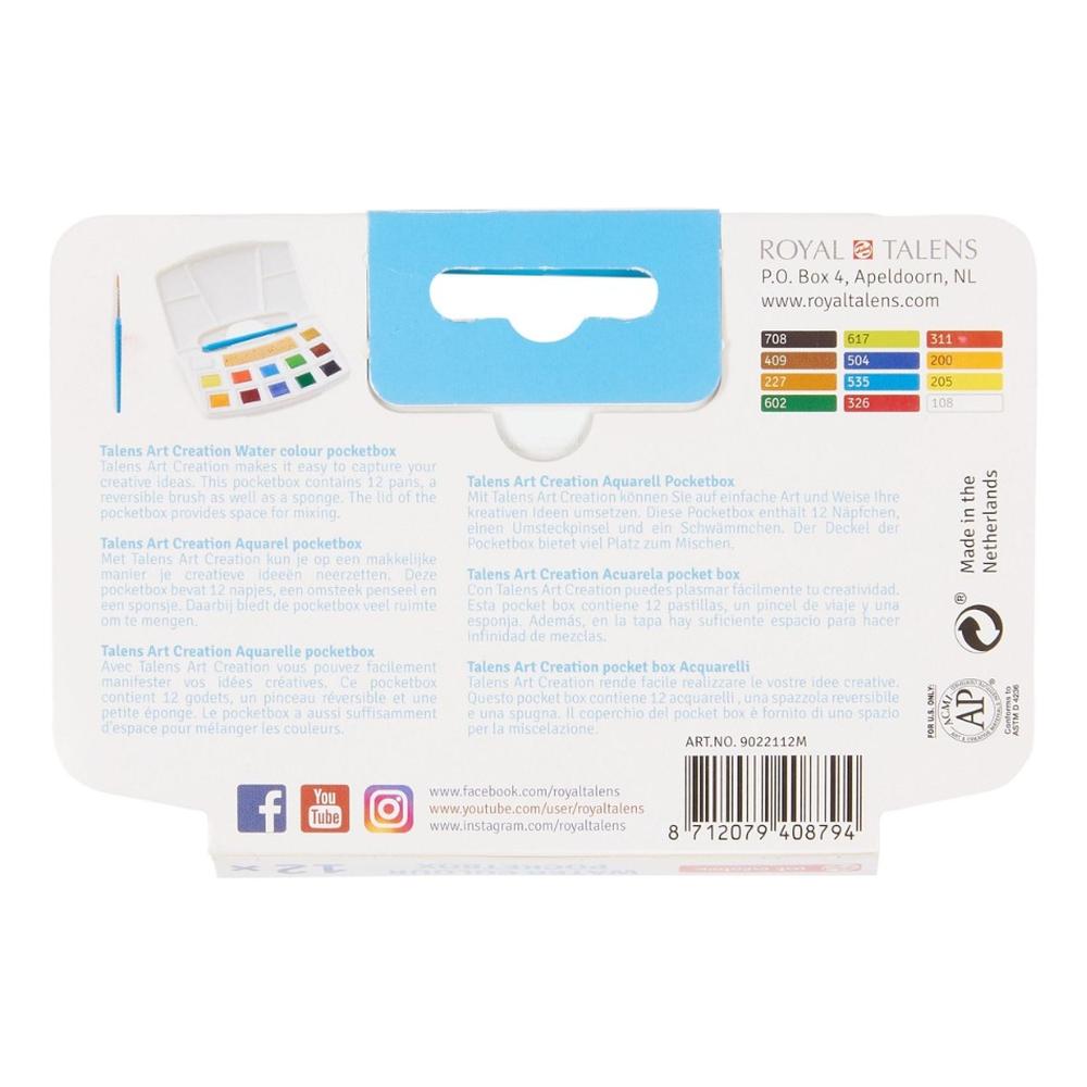 Foto 5 | Estuche De Acuarelas 12 Colores + 1 Pincel Art Creation