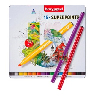 Foto 1 | Rotuladores De Colores 15 Pz Con Estuche De Metal Bruynzeel