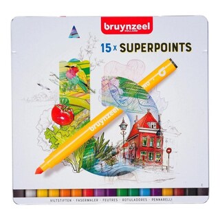 Foto 3 | Rotuladores De Colores 15 Pz Con Estuche De Metal Bruynzeel