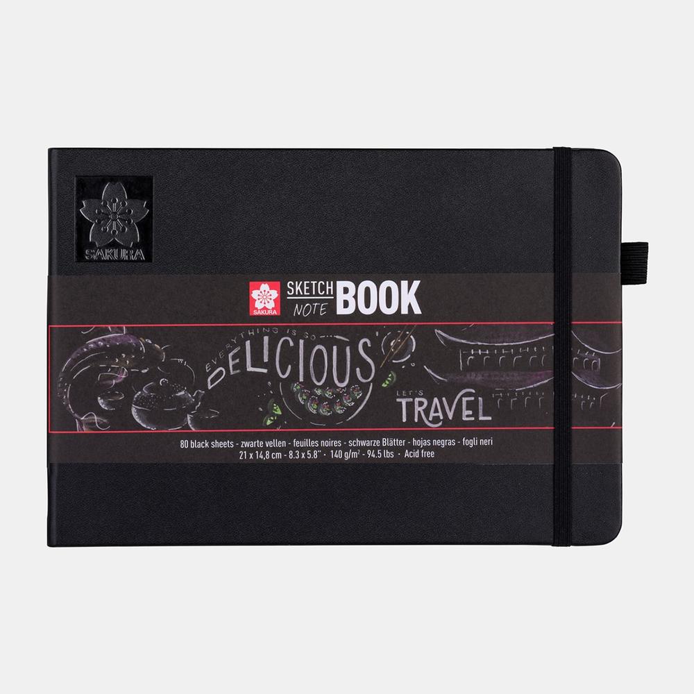 Foto 2 pulgar | Libreta De Bocetos Sketch Book Negro 21x15cm 80 Hojas Sakura