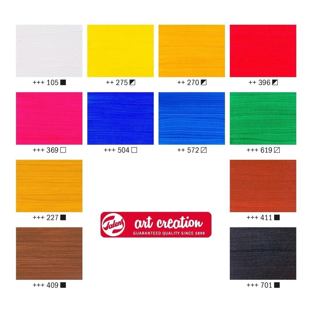 Foto 5 pulgar | Set De Pinturas Acrílicas 12 Colores 12ml C/u Art Creation