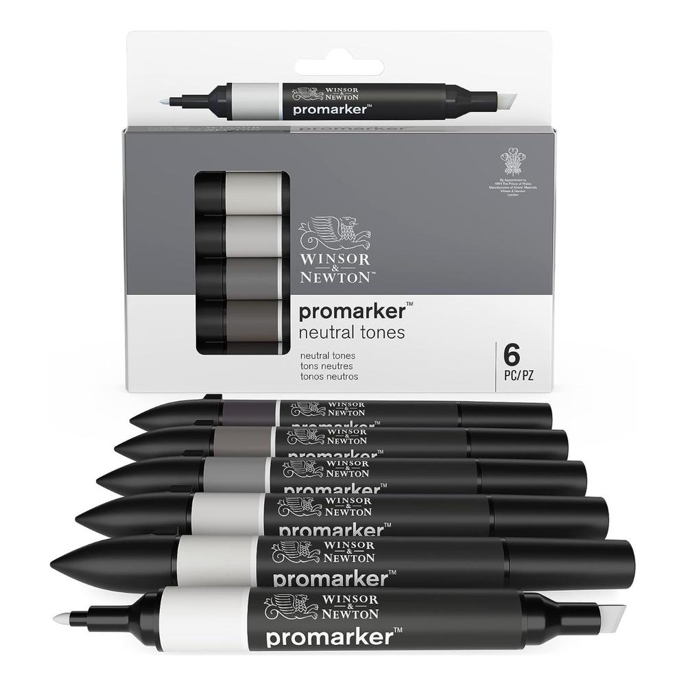 Foto 1 | Rotuladores De 6 Tonos Oscuros Con Punta Fina Winsor & Newton