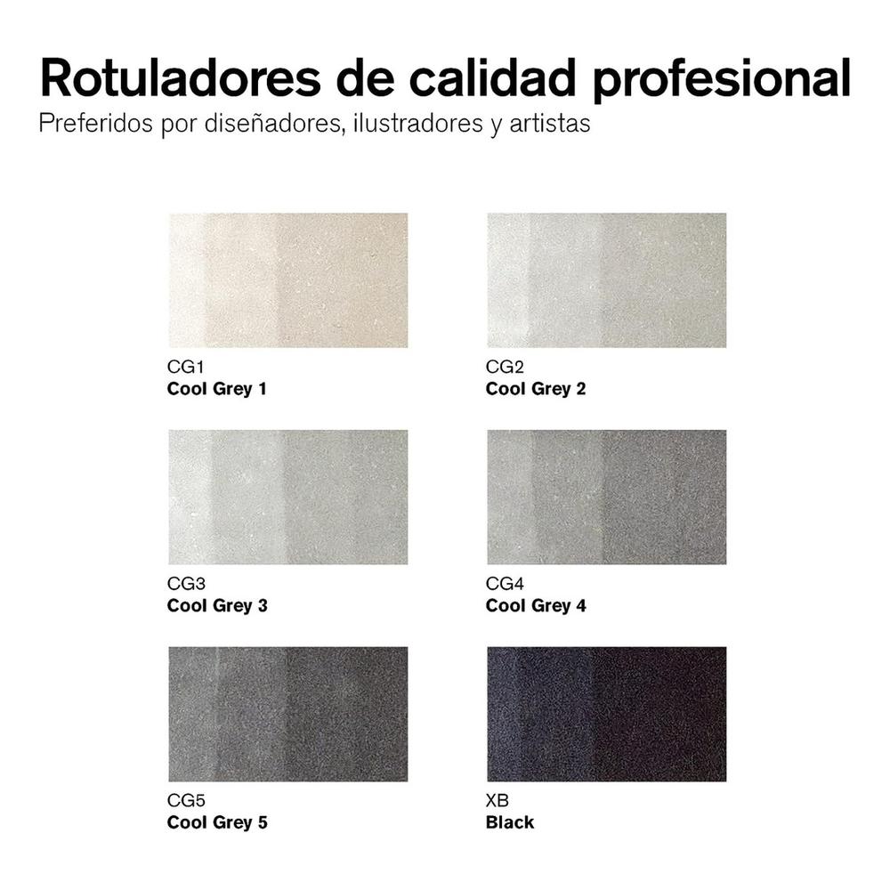 Foto 3 pulgar | Rotuladores De 6 Tonos Oscuros Con Punta Fina Winsor & Newton