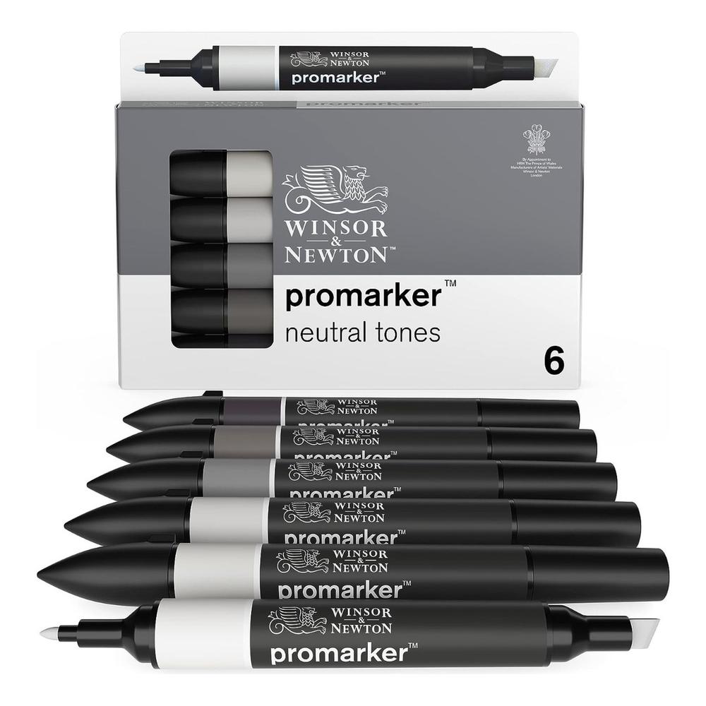 Foto 4 pulgar | Rotuladores De 6 Tonos Oscuros Con Punta Fina Winsor & Newton