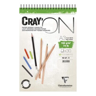 Foto 1 | Block Para Dibujo Con Espiral A3 Cray'on 30hjs 29.7x42cm Clairefontaine