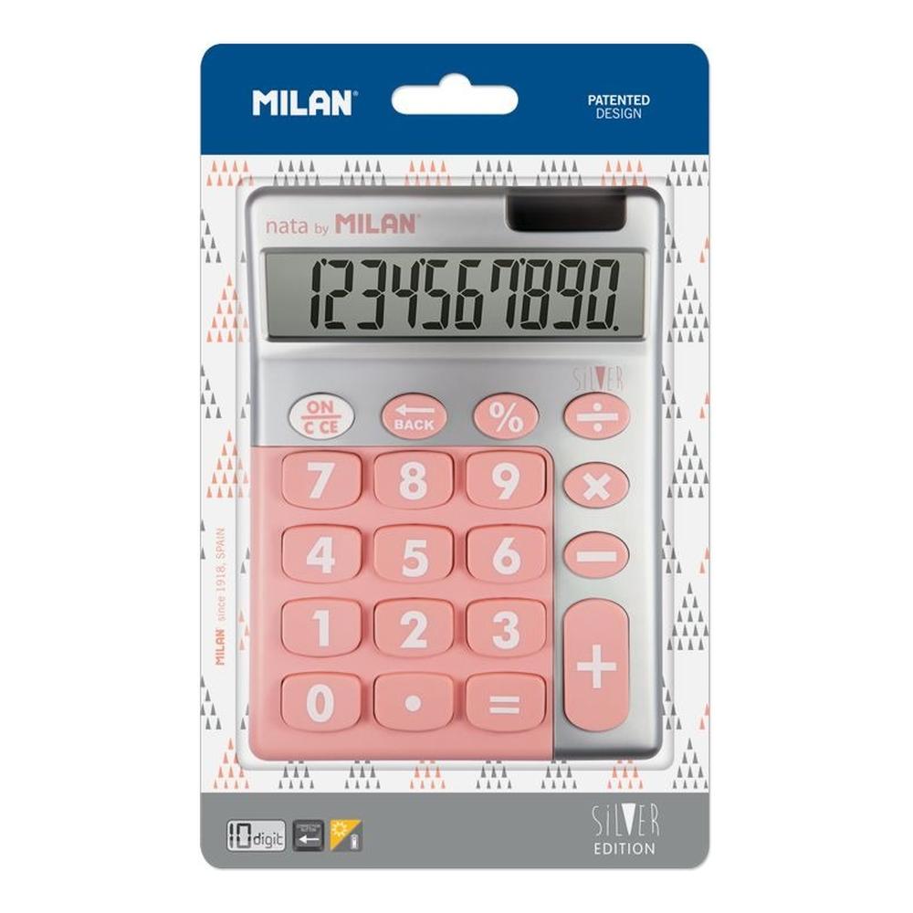 Blister Con 1 Pz Calculadora 10 Digitos S-silver Rosa Milan $569