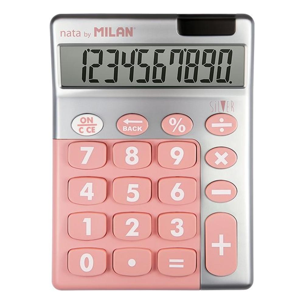 Foto 3 pulgar | Blister Con 1 Pz Calculadora 10 Digitos S-silver Rosa Milan