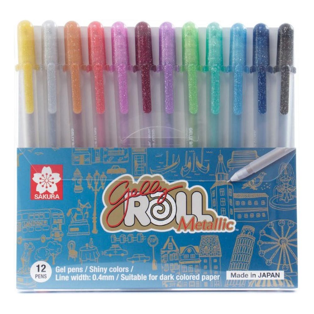 Plumas De Gel Metálicas Gelly Roll 12 Piezas Sakura $368