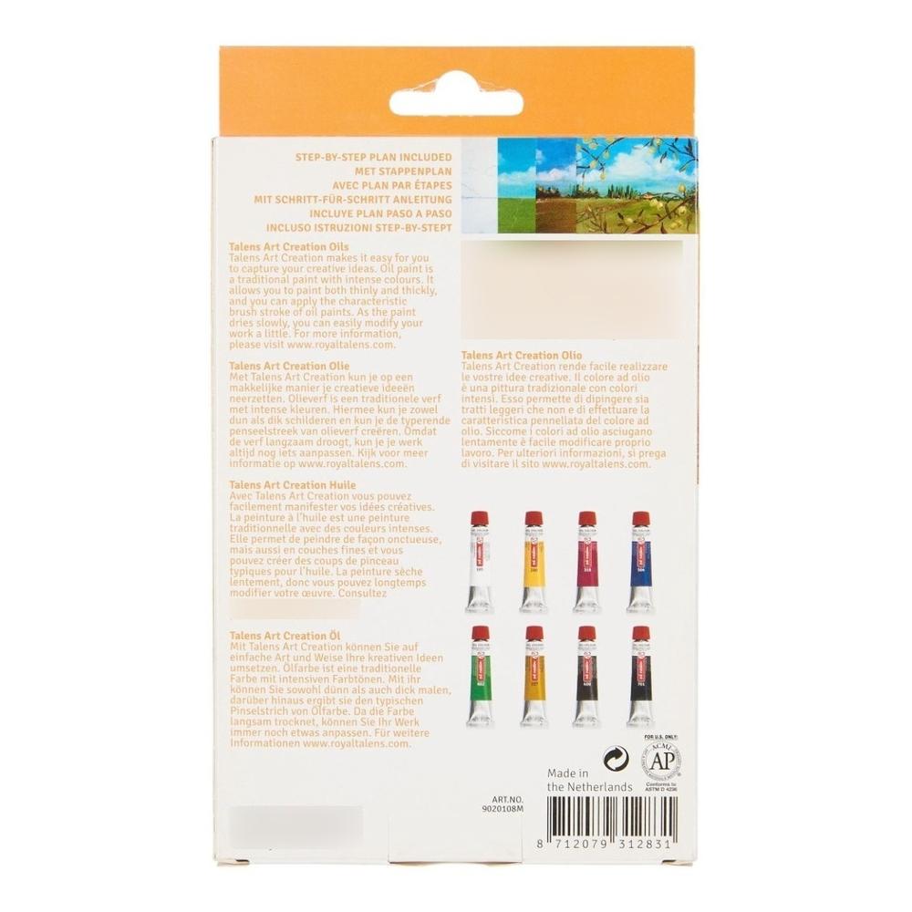 Foto 9 pulgar | Set De Pinturas Óleo 8 Colores De 12ml C/u Art Creation