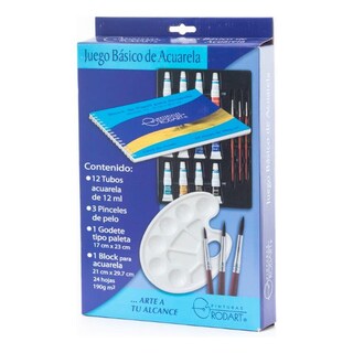 Foto 2 | Set De 12 Colores De Pintura Acuarela Rodart