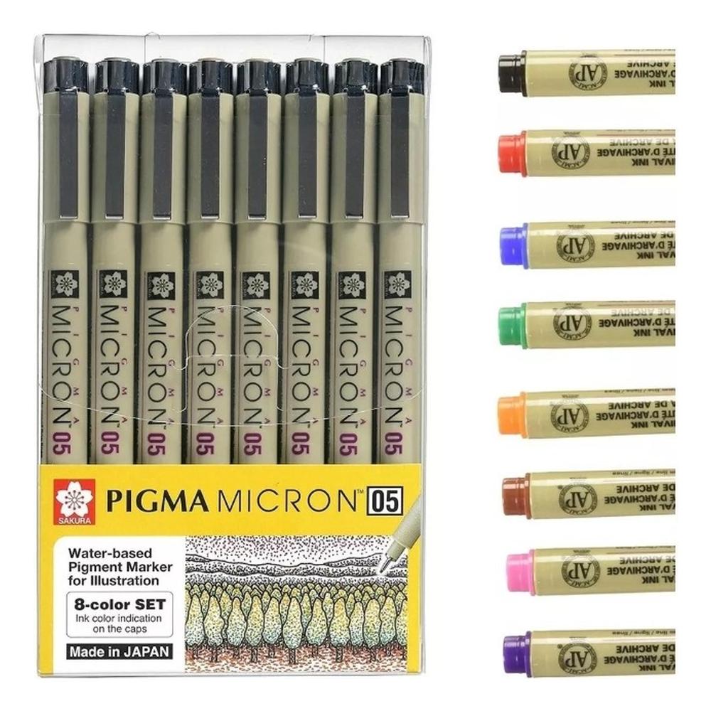 Foto 2 | Estilógrafos De Colores Pigma Micron 05 Sakura