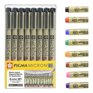 Foto 2 | Estilógrafos De Colores Pigma Micron 05 Sakura