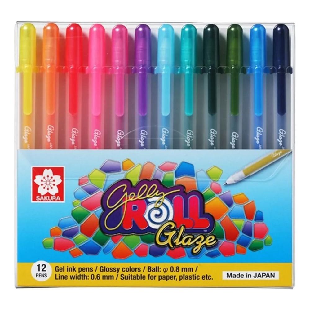 Gelly Roll Glaze Efecto 3d Con 12 Piezas Sakura