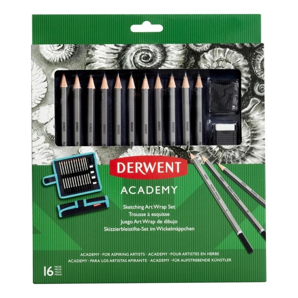 Foto 1 | Set De Tela Con 12 Lápices Sketch Derwent