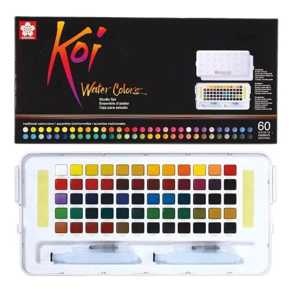 Foto 1 | Set De Acuarelas Sakura Profesional 60 Colores Sakura