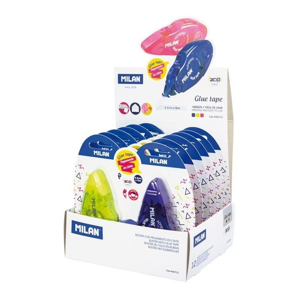 Foto 2 pulgar | Caja Exhibidora Con 12 Adhesivos En Cinta 8.4mmx12m Milan