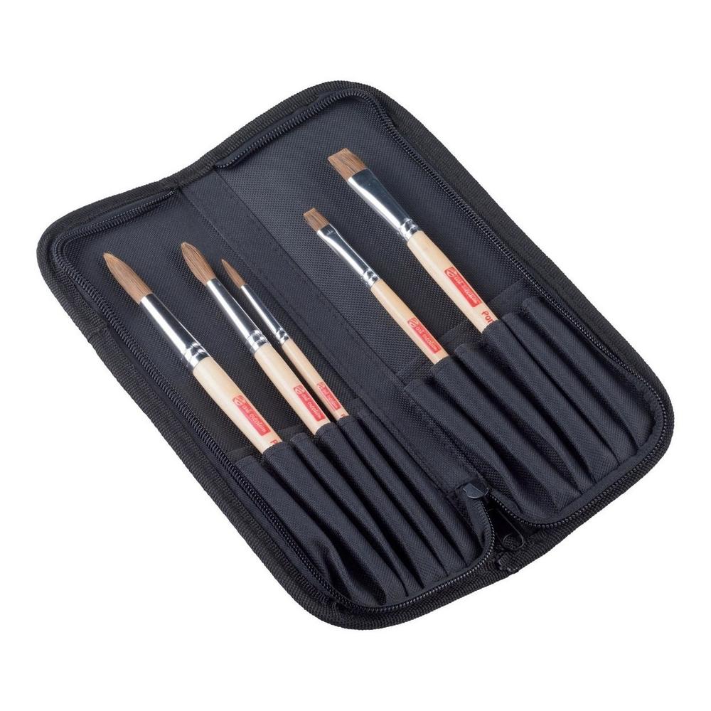 Pinceles Para Acuarela Pelo De Poni 5 Piezas Art Creation Estuche