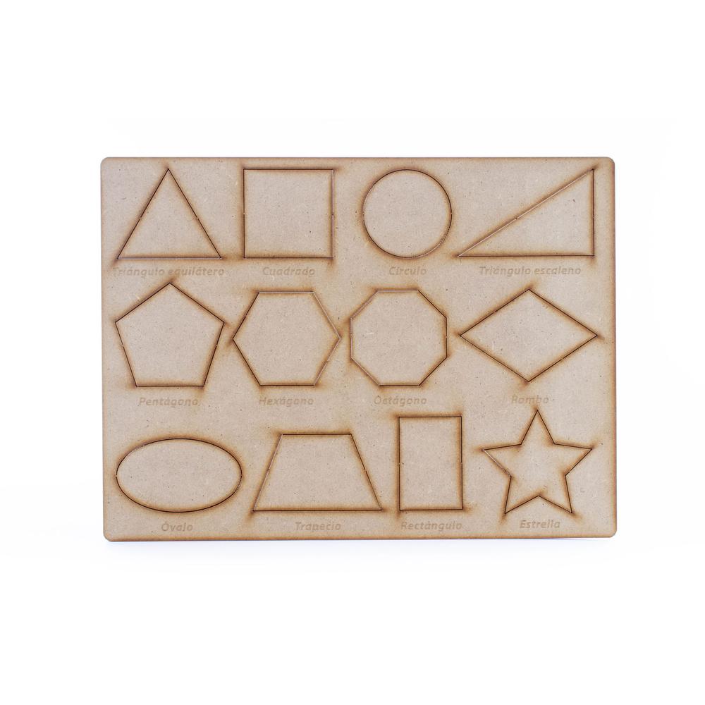 Foto 1 | Tablero Didactico De Madera Figuras Geométricas Politec
