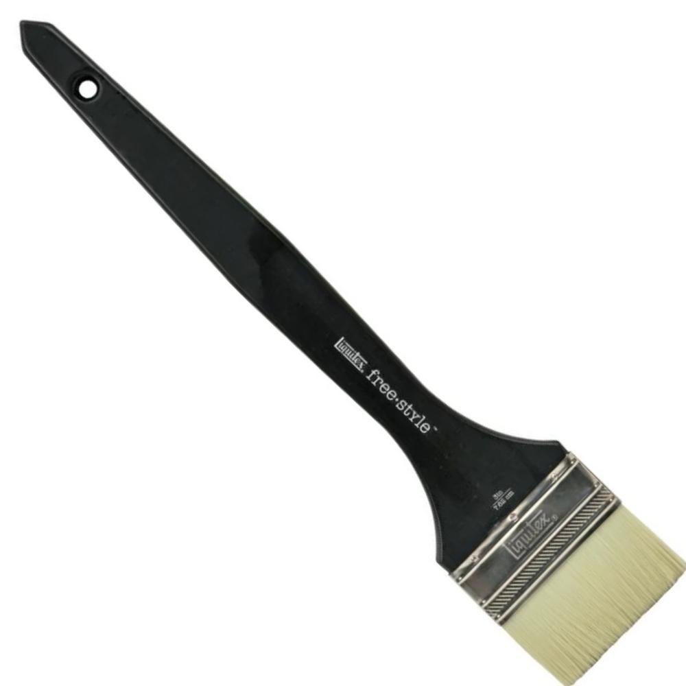 Brocha Profesional Free Style Large Flat 3 Pulgadas Long Handle