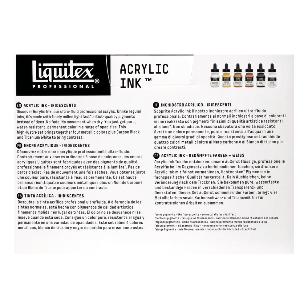 Foto 6 pulgar | Set De Tintas Acrílicas Profesional 6x30ml Liquitex