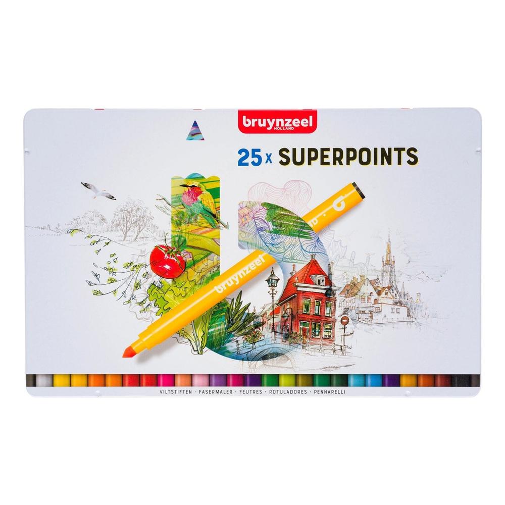 Set Con 25 Rotuladores De Colores Bruynzeel $1,217