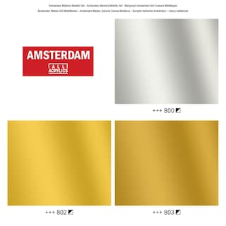 Foto 5 | Set Con 3 Marcadores 4mm Acrilicos Amsterdam Royal Talens