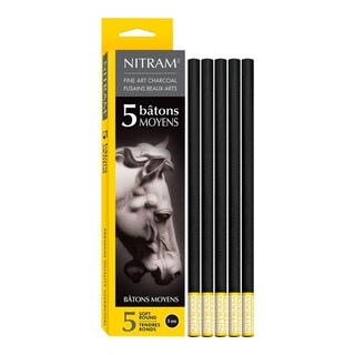 Foto 2 | Set De 5 Bastones De Carbón Extra Suave Moyens Nitram
