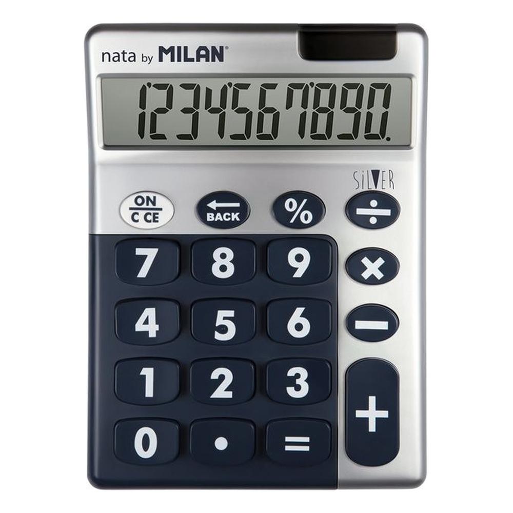 Foto 4 pulgar | Caja Exhibidora Con 6 Calculadoras 10 Dígitos Silver Colores Milan