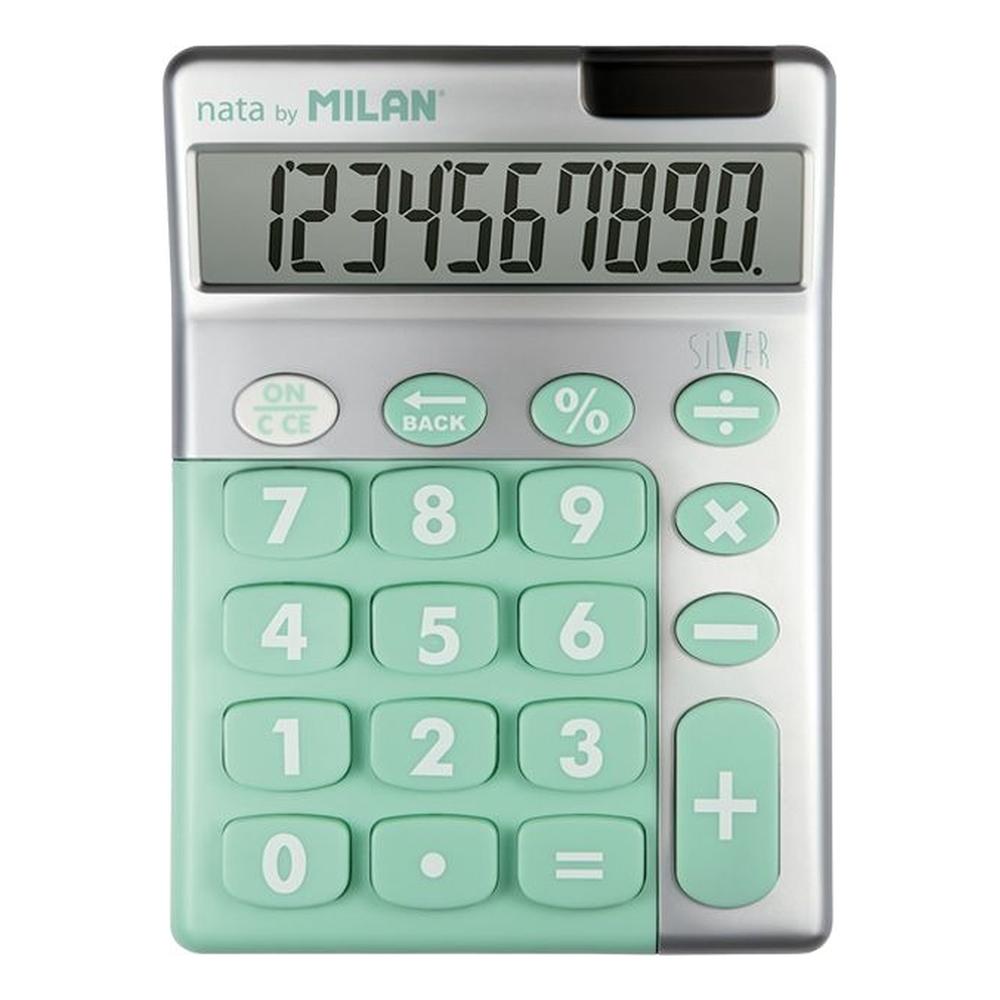 Foto 5 pulgar | Caja Exhibidora Con 6 Calculadoras 10 Dígitos Silver Colores Milan