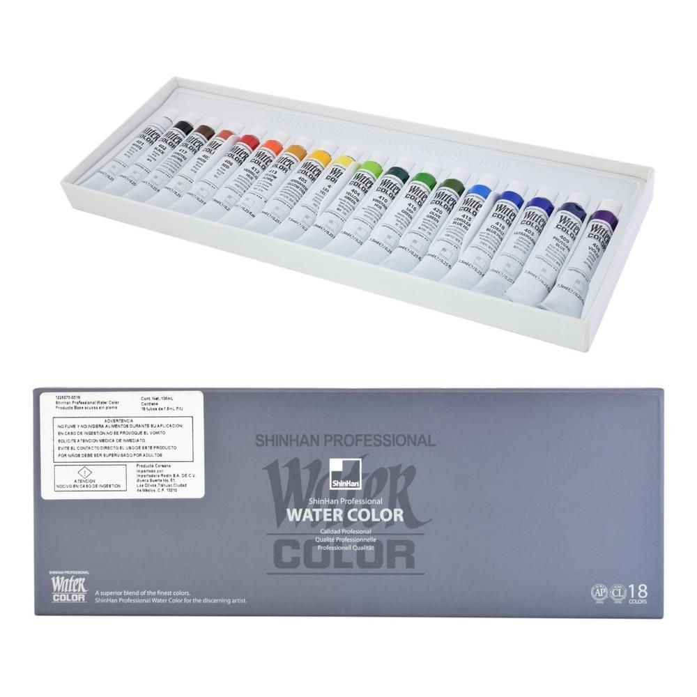 Foto 5 pulgar | Set De 18 Acuarelas Profesionales 7.5ml Shinhan Art Watercolor