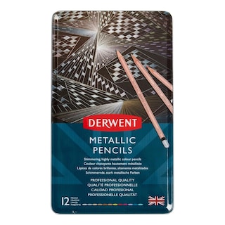 Foto 2 | Estuche Metal 12 Colores Metalicos Metallic Pencils Derwent