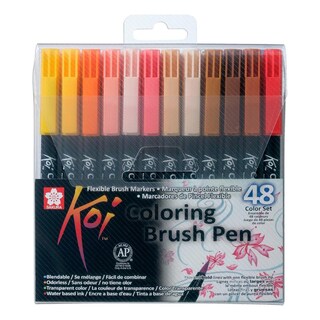 Foto 1 | Plumones Punta Pincel Acuarelable Set de 48 Sakura Koi