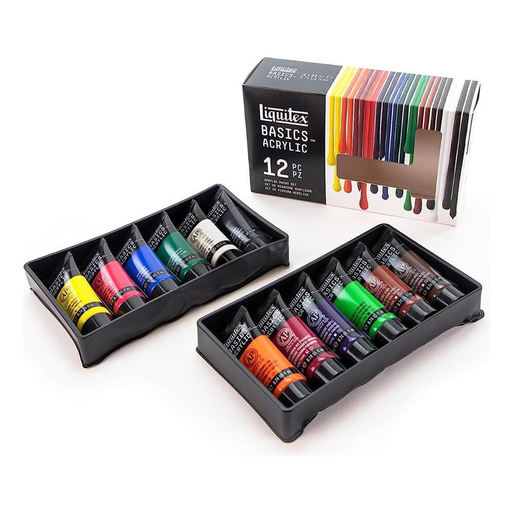 Pintura Acrílica 12 Colores Basicos 22ml Liquitex