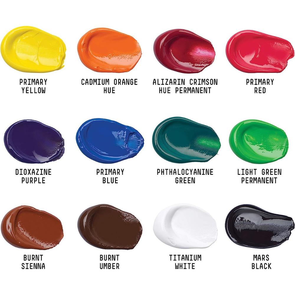 Foto 5 pulgar | Pintura Acrílica 12 Colores Basicos 22ml Liquitex