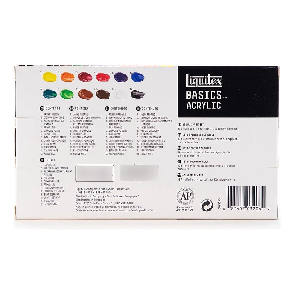 Foto 6 pulgar | Pintura Acrílica 12 Colores Basicos 22ml Liquitex