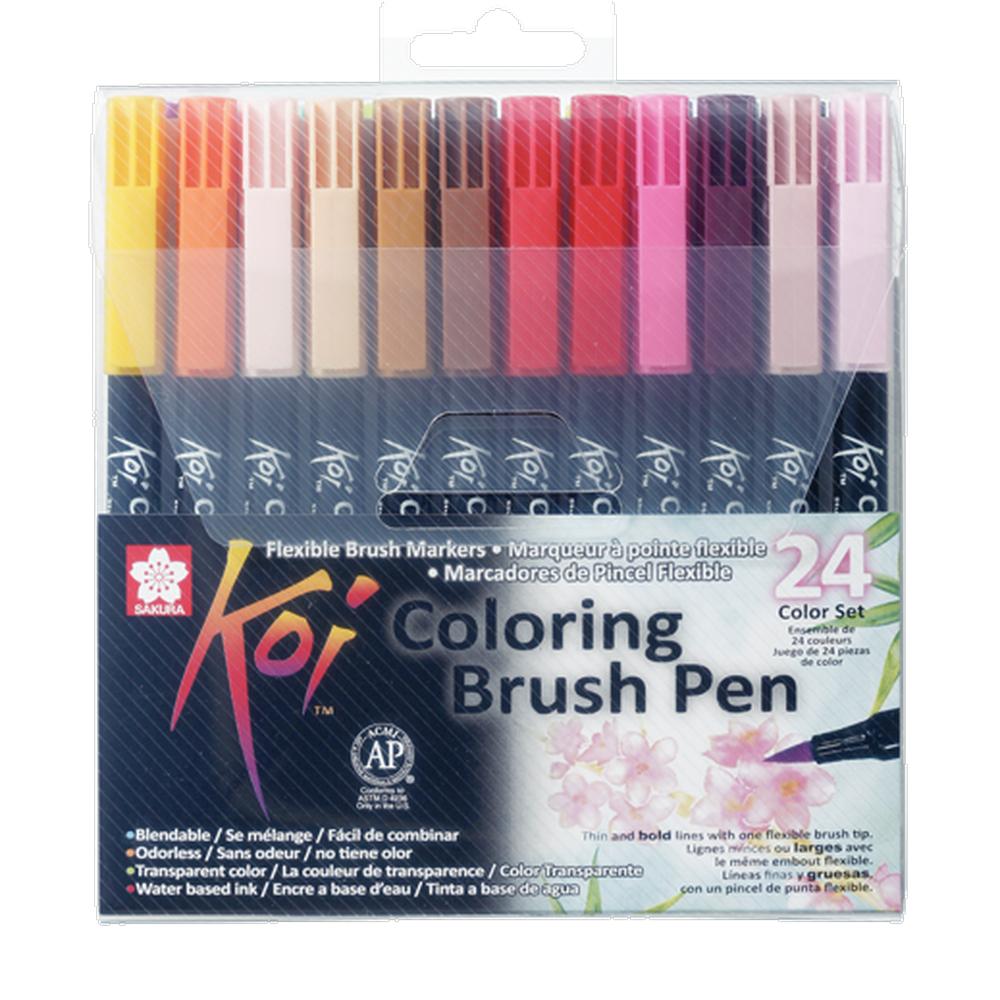 Marcadores De Pincel Flexible 24 Colores Sakura $1,379