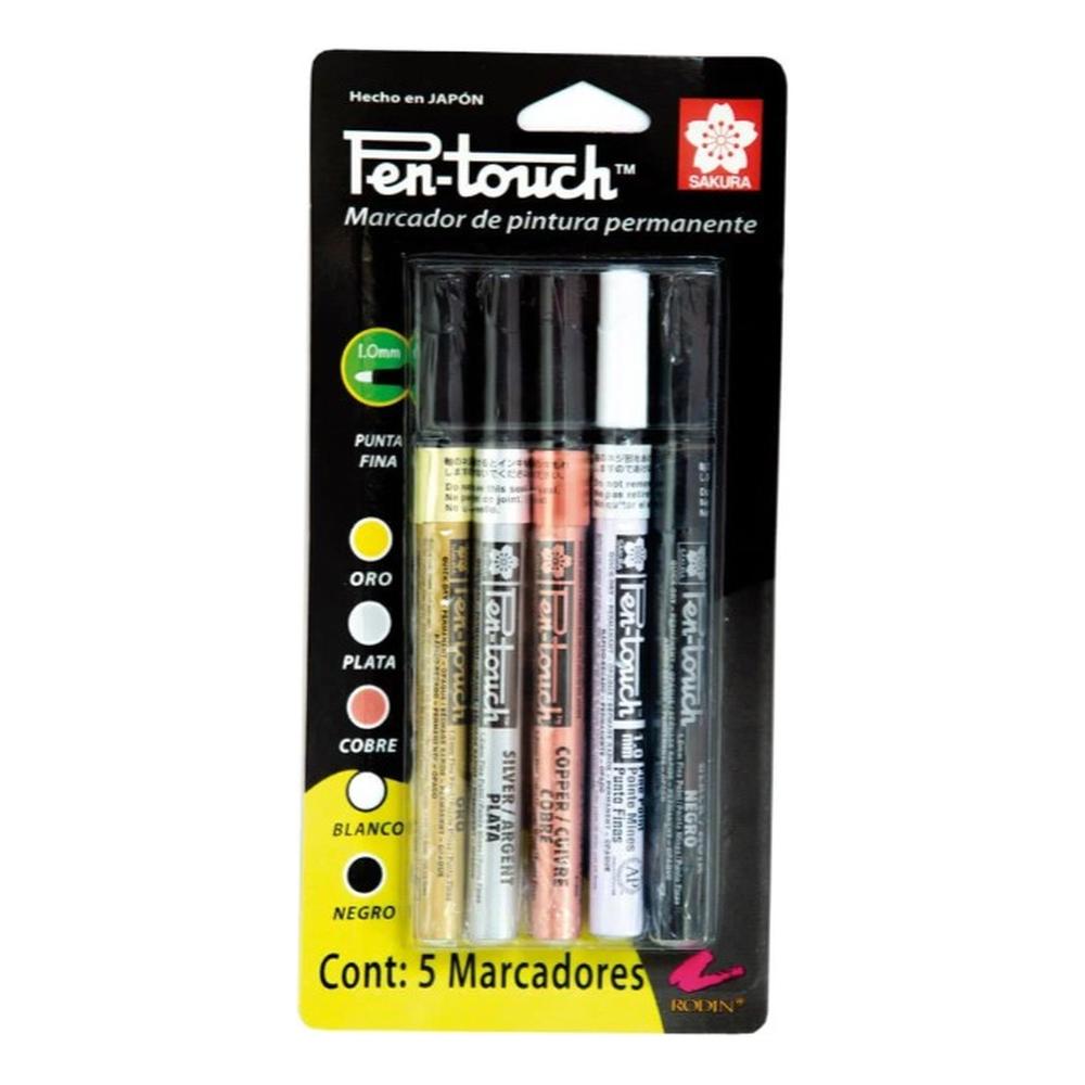 Kit 5 Marcadores Punto Fino Sakura $441