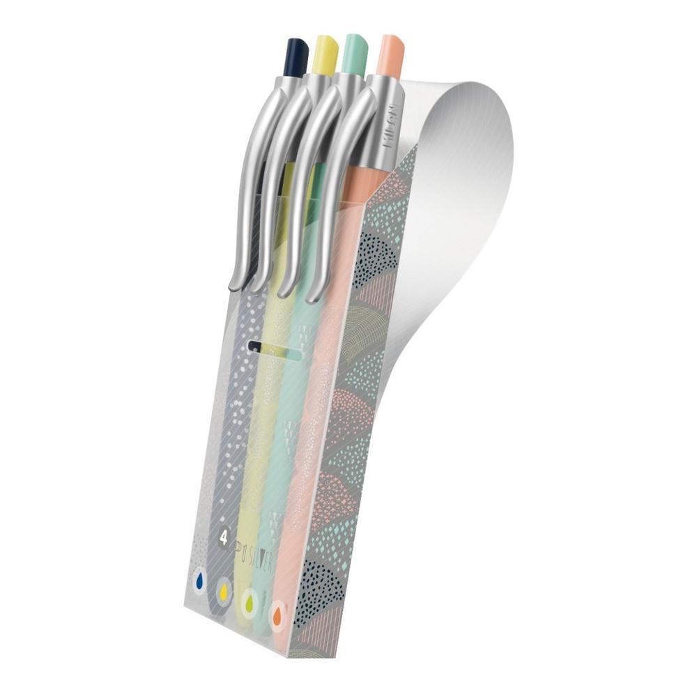 Foto 2 | Caja Exhibidora Con 14 Plumas P1 Silver Colores Milan
