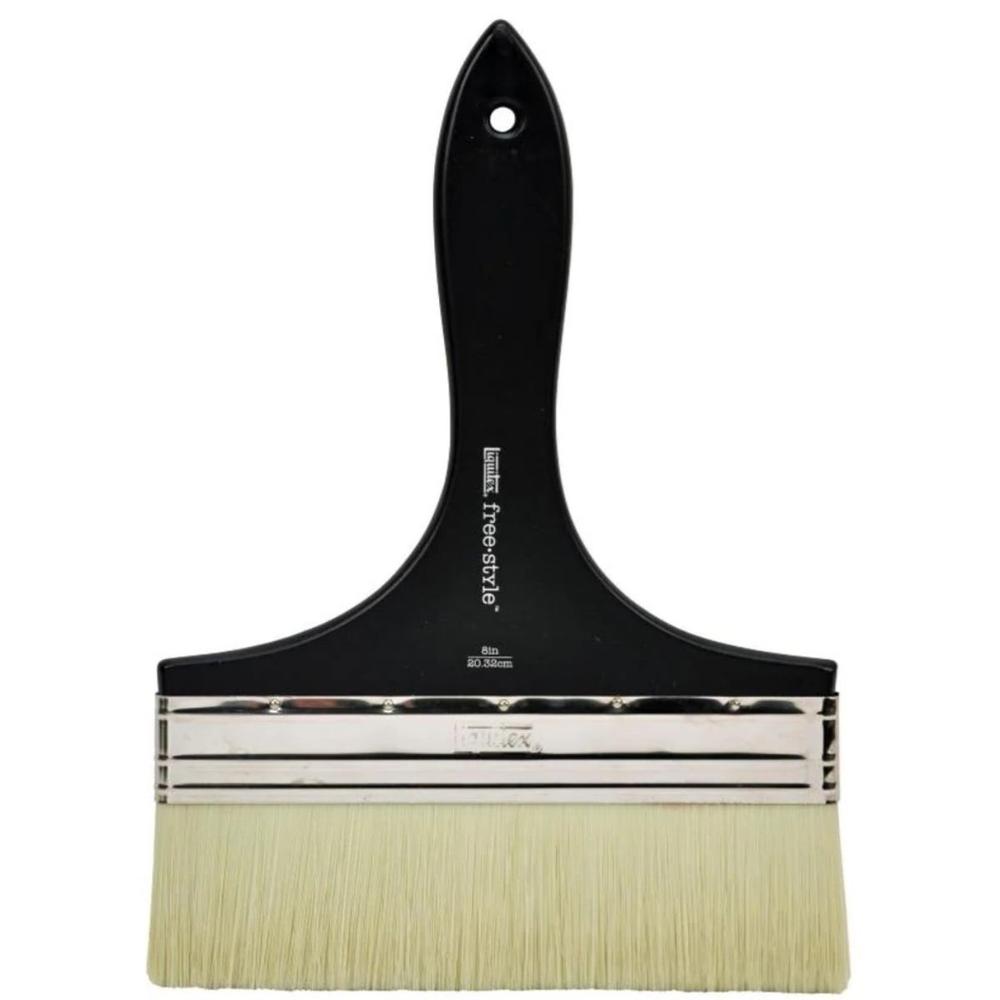 Brocha Profesional Free Style Large Flat 8 Pulgadas Short Handle