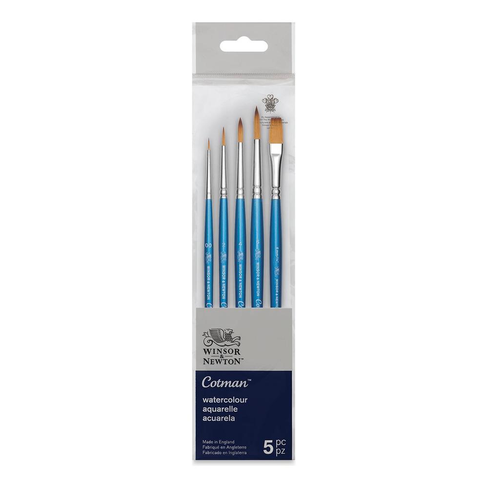 Pinceles Cortos de Acuarela Winsor & Newton V1 Cotman - Cerdas Sintéticas de Alta Calidad