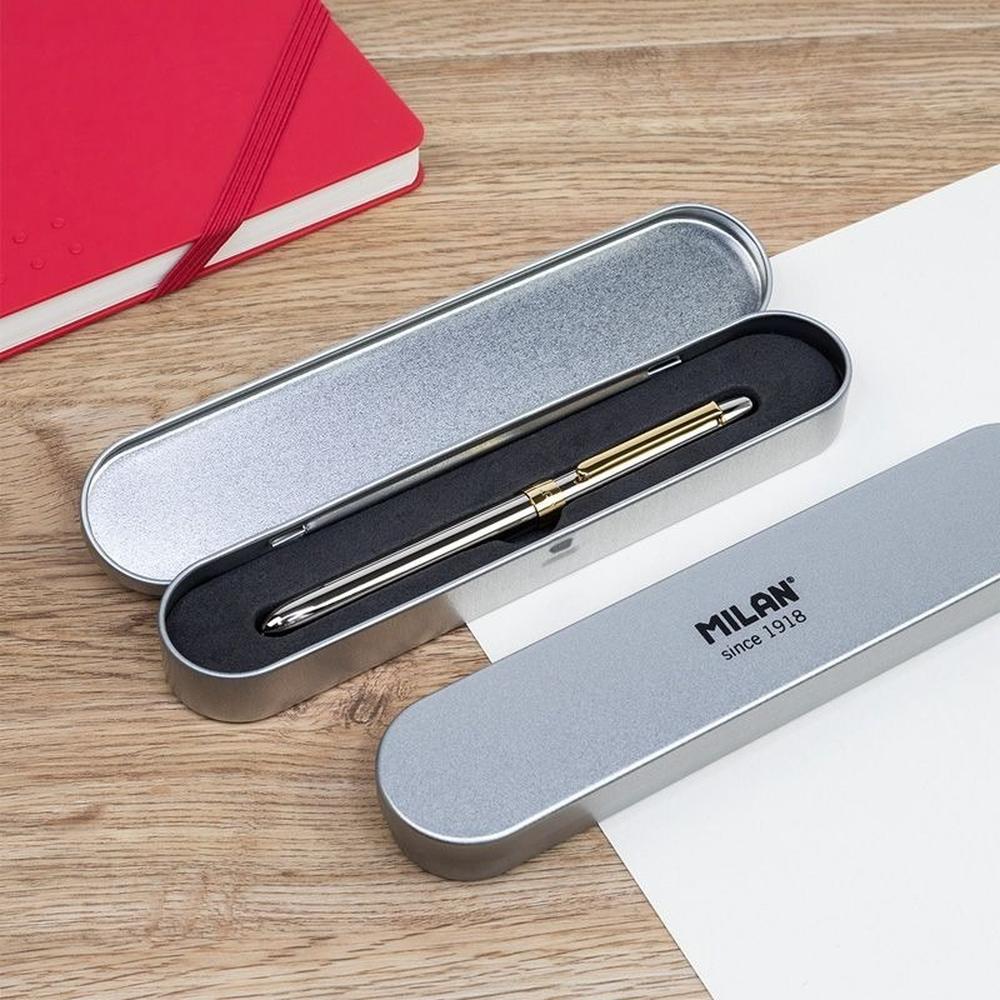 Foto 4 pulgar | Boligrafo Elegante Multifuncional 4 En 1 Caja Metalica Milan