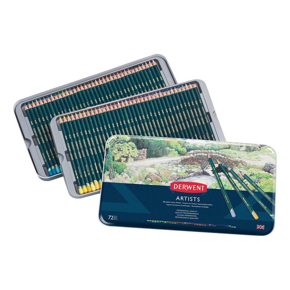 Estuche Metal Con 72 Lápices De Colores Derwent