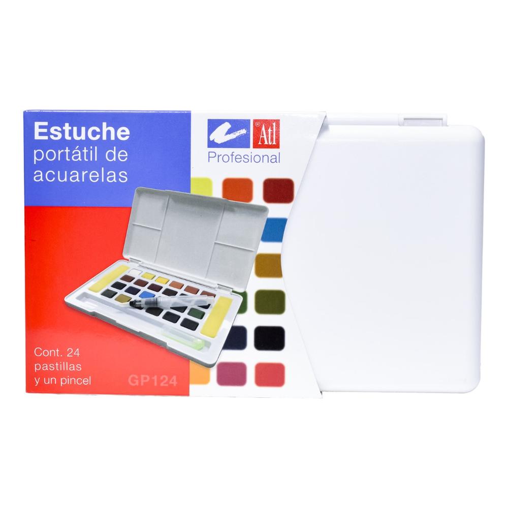 Foto 3 pulgar | Acuarelas Profesionales Set 24 Pastillas Estuche Pincel Windsor & Newton