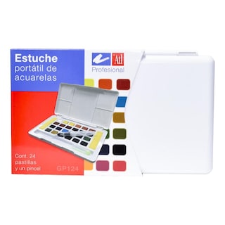 Foto 2 | Acuarelas Profesionales Set 24 Pastillas Estuche Pincel Windsor & Newton