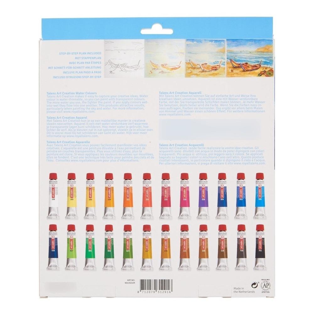 Foto 5 pulgar | Set De Acuarelas 24 Colores 12ml C/u Art Creation