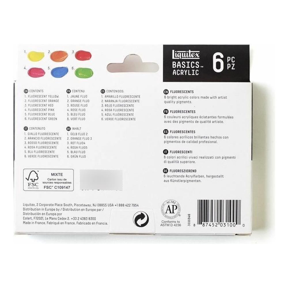 Foto 5 pulgar | Pintura Acrilica Basics Fluorescente Liquitex