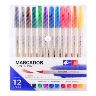 Foto 1 | Set Con 12 Marcadores Punta Pincel Ultra Flexible Atl