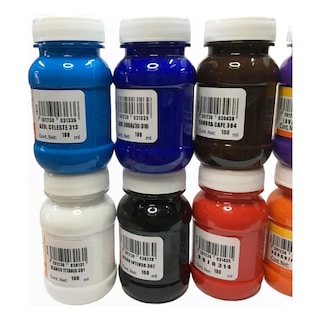 Foto 2 | Caja Pintura Acrílica 100ml Colores Surtidos Politec