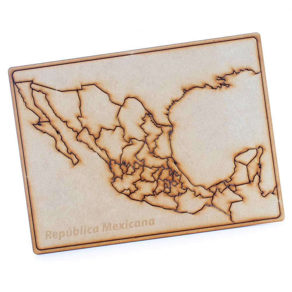 Foto 3 pulgar | Tablero Didactico de Madera República Mexicana Politec 5 Piezas
